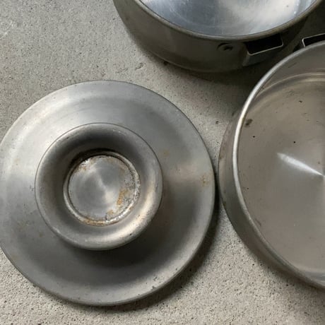 ヴィンテージ アルミ製 4段 容器 鍋 昭和期 入子 4セット 4段重箱  trademark刻印
