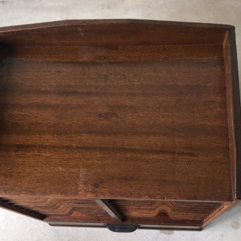 アンティーク カルテ棚24段 ＋ 引き出し1杯 昭和 戦前ヴィンテージ家具