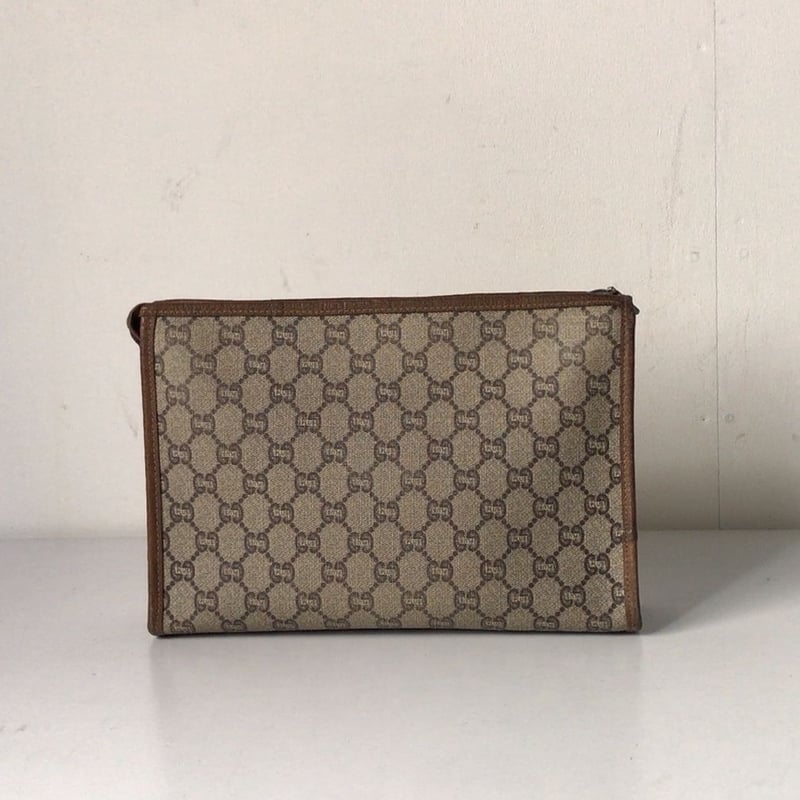 GUCCI グッチ オールドグッチ GGプラスPVCキャンバス/レザー セカンド