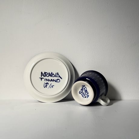 ARABIA アラビア (オールドアラビア) Valencia バレンシア コーヒーカップ＆ソーサー ハンドペイント 北欧ヴィンテージ 廃盤品　商品No.1