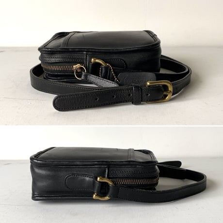 COACH オールドコーチ レザー ミニショルダーバッグ No.J6M-9973  グローブレザー ブラック 真鍮金具 ヴィンテージバッグ made in USA