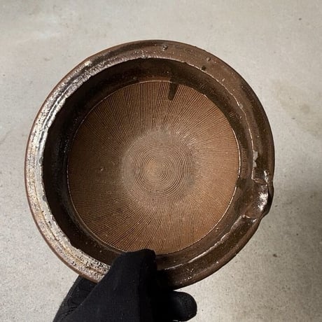 古い 片口すり鉢  幅約17cm 小さめ摺鉢 古民具 古民藝 古手 骨董 ヴィンテージキッチンツール 実用品