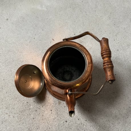 COPPER MATE ROYALE  カパーメイトロワイヤル 純銅ケトル 2.2L 面取デザイン 木製無垢ハンドル+摘み  コッパーケトル 純銅やかん  同和金属開発センター  中古良品