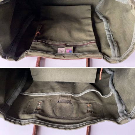 Duluthpack ダルースパック スポーツマントート モスグリーン×ダークブラウン レザーキャンバス トートバッグ 中古美品 made in usa