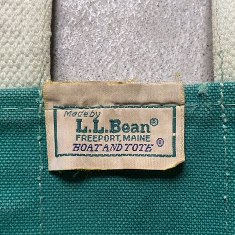 LLBean エルエルビーン 80s デラックストート Mサイズ グリーン×ネイビー ヴィンテージ ボート&トート ビーントート boat&tote made in usa