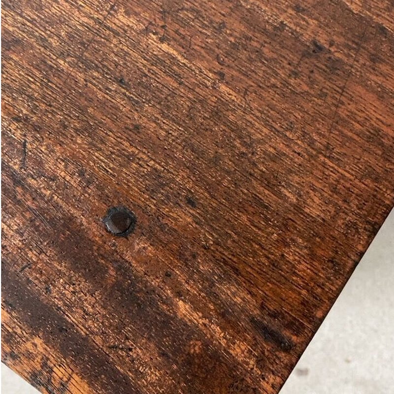 昭和期 小さい机 ラワン木製無垢 ヴィンテージローテーブル 文机 座卓