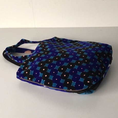mina perhonen ミナペルホネン  フォレストリング    ベルベット  ブルー系／ピンク   ビームス別注 トートバッグ  中古美品