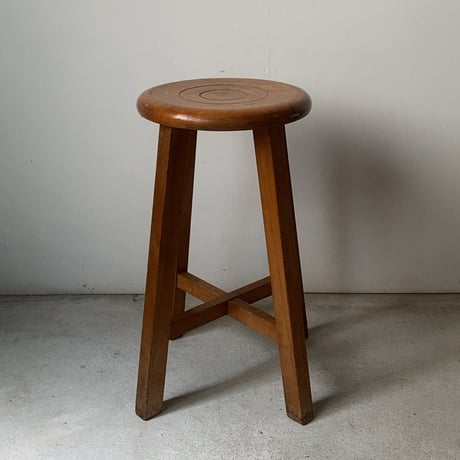 古い木製丸椅子 アンティークスツール 古い木の椅子 ジャパンヴィンテージ 日本製品
