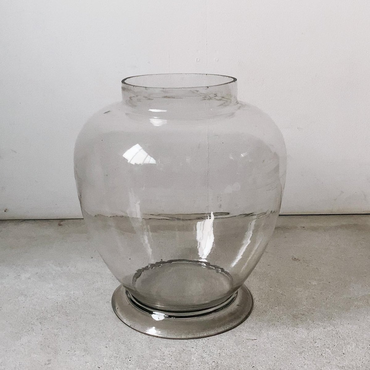 状態良好！アルミ蓋が素敵なぷっくり提灯型の地球瓶◇駄菓子瓶