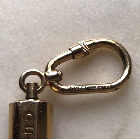 GUCCI グッチ    ロゴ入りWキーリング(キーホルダー)ゴールドゴールド ゴールド  中古