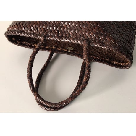 DRAGON ドラゴン  レザーメッシュトートバッグ  ダークブラウン 美品