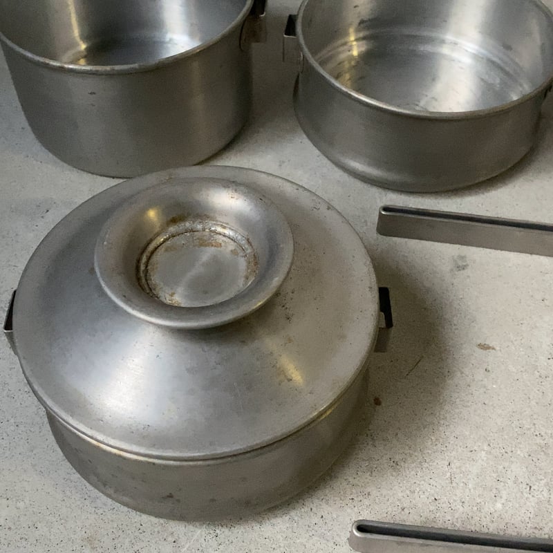 ヴィンテージ アルミ製 4段 容器 鍋 昭和期 入子 4セット 4段重箱