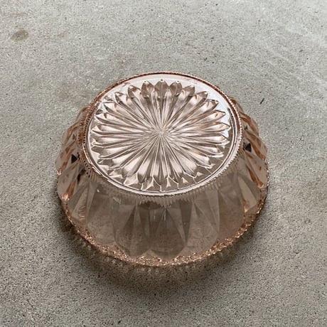松坂屋 ヴィンテージ プレスガラス 菓子器. ガラス器 幅約20cm 大鉢 素麺器 大正〜昭和初期 アンティーク 気泡ガラス ゆらゆら硝子 デッドストック 完品