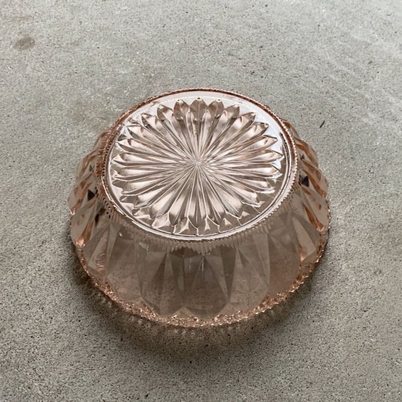 松坂屋 ヴィンテージ プレスガラス 菓子器. ガラス器 幅約20cm 大鉢
