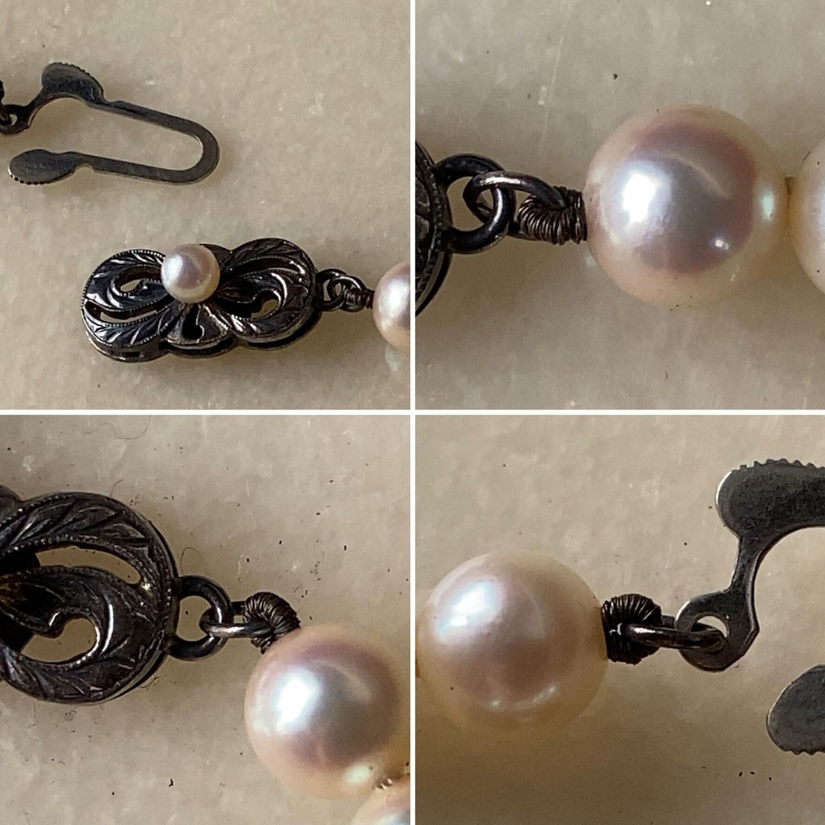 MIKIMOTO オールドミキモト 本パールネックレス 約6mm玉 真珠/銀 MIKIMOTO オールドミキモト 本パールネックレス 約6mm玉 真珠/銀