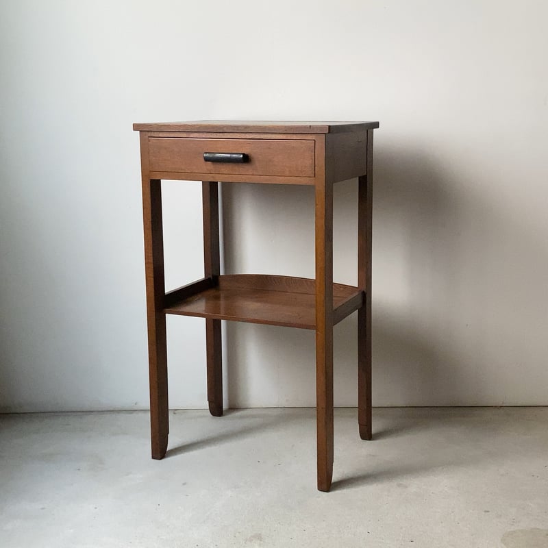 ヴィンテージ　木製サイドテーブル　引き出し付き1 古い木製チェスト 1杯引出し ヴィンテージチェスト ベッドサイド