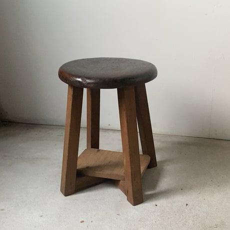 スツール 花台 木製 昭和レトロ 椅子 丸椅子 インテリア 当時物