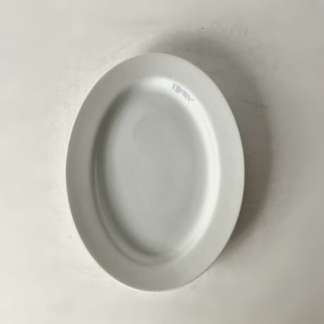 1970s Vintage 日本製 業務用 オーバルプレート  カレー皿 洋食皿 純喫茶 カレー専門店 白磁食器