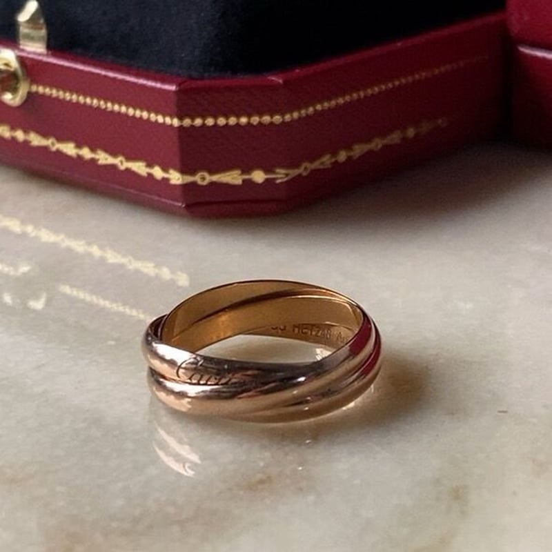 カルティエ　トリニティリング 5連　サイズ55　スリーカラー カルティエ トリニティリング 5連 サイズ55 スリーカラー Cartier