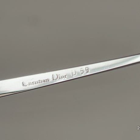 Christian Dior クリスチャンディオール D59　サングラス シルバーフレーム アイウェア 眼鏡 メガネ オールドディオール ヴィンテージ ケース付き 中古良品