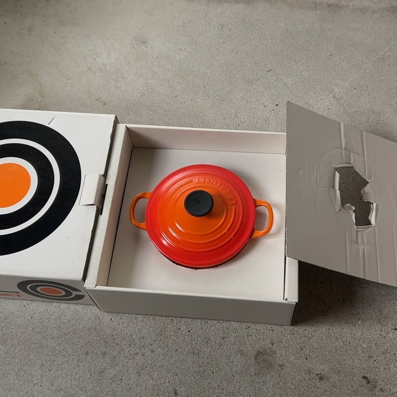 LE CREUSET 16cm オレンジ【新品未使用】 LE CREUSET ル・クルーゼ ココットロンド 16cm 旧箱デッドストック