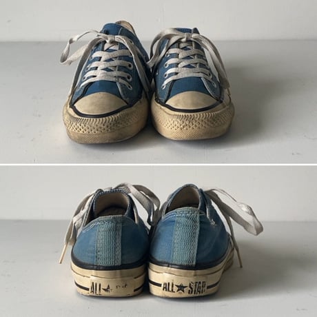 CONVERSE ALL STAR  コンバースオールスター 80’S USA製  銀箱  US3 1/2 (22.5cm)  希少(当て布/サイドステッチ/囲みロゴ) ライトブルー