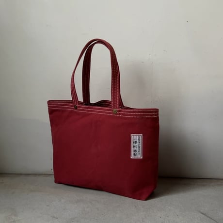 1980s 旧 一澤帆布製 トートバッグ 幅43cm 当時物 旧ロゴ 旧タグ ダークレッド フェード 良品