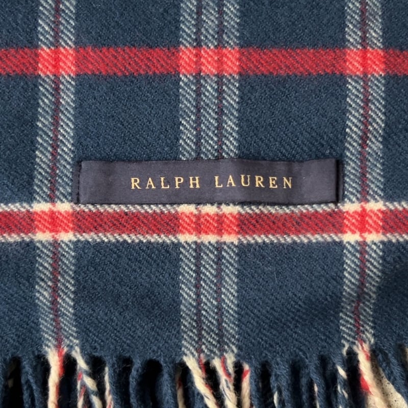 RALPH LAUREN ラルフローレン チェック柄 大判ストール ウール RALPH LAUREN ラルフローレン チェック柄 大判ストール ウール