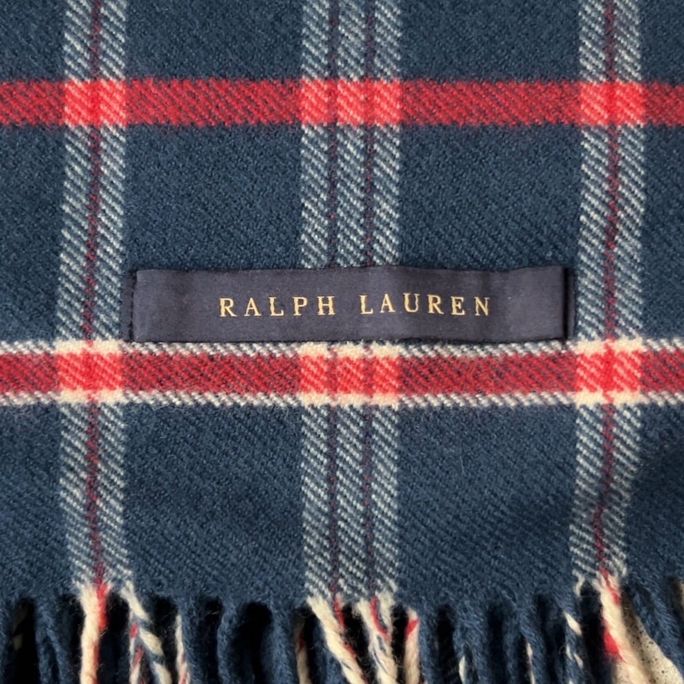 RALPH LAUREN ラルフローレン チェック柄 大判ストール ウール RALPH LAUREN ラルフローレン チェック柄 大判ストール ウール