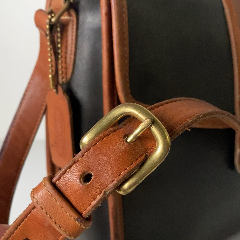 COACH 80s オールドコーチ バイカラーレザーショルダーバッグ COACH 80s オールドコーチ バイカラーレザーショルダーバッグ