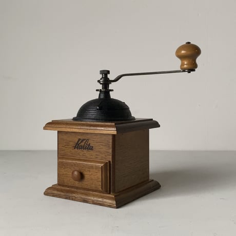 Kalita カリタ ドームミル  木製コーヒーミル 開閉ドーム蓋 珈琲豆グラインダー 小型 手挽き ヴィンテージミル 実動品