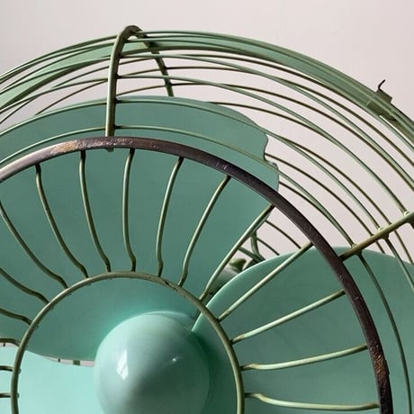 Mitsubishi Electric Mfg.Co.japan 三菱扇風機  AC ELECTRIC FAN   1950〜60年代のオールド三菱  ヴィンテージ家電 ミントグリーン 実用品
