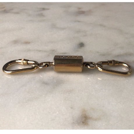 GUCCI グッチ    ロゴ入りWキーリング(キーホルダー)ゴールドゴールド ゴールド  中古