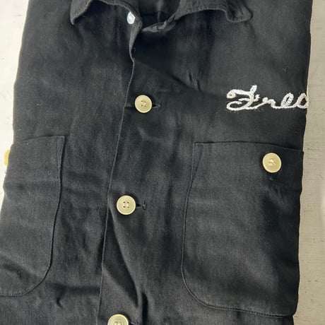 King Louie キングルイ "Rite-Roll" ボウリングシャツ 1950sヴィンテージ 本物 希少ブラック 完品 made in USA