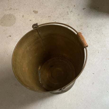 ヴィンテージ 真鍮バケツ ブラス製 昭和期 古手のバケツ お色目良好 グッドコンディション