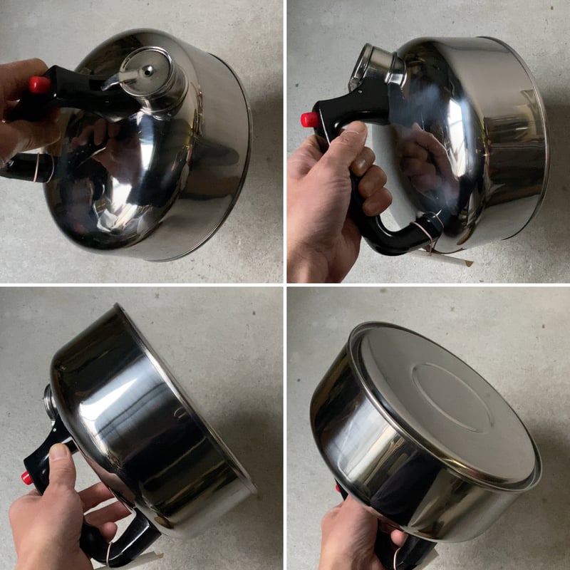 オールドステンレスケトル ホイッスルケトル エアストリーム型 笛薬缶