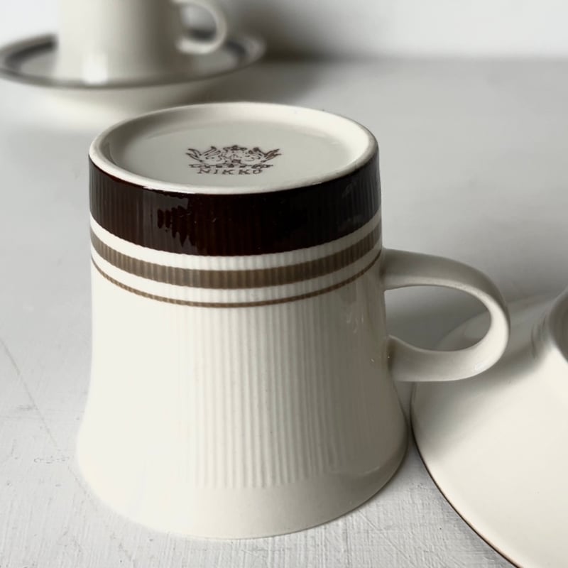 廃盤希少品】NIKKO IRONSTONE JAPAN カップ&ソーサー 5客 【公式 廃盤希少品】NIKKO IRONSTONE JAPAN カップ&ソーサー 5客 【公式