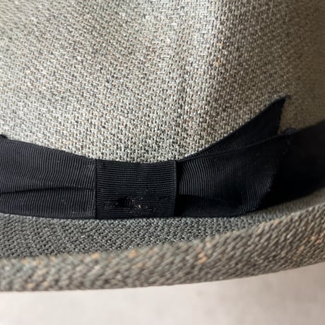 Colombia panamahat ヴィンテージ パナマハット ユニセックス 頭周約55.5cm 水色 ブルーグレー 編み帽子 中折れ帽 麦わら帽子