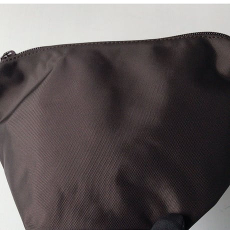 Herve Chapelier エルベシャプリエ  トラベルポーチS  モカ  2785N  コスメポーチ  小物入れ  インバッグ  ダークブラウン  中古美品  made in France