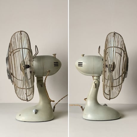 NATIONAL ELECTRIC FAN　ナショナルエレクトリックファン 1950〜60年代 ヴィンテージ扇風機 オールド家電 ライトグレー 単色 3段階調  良品