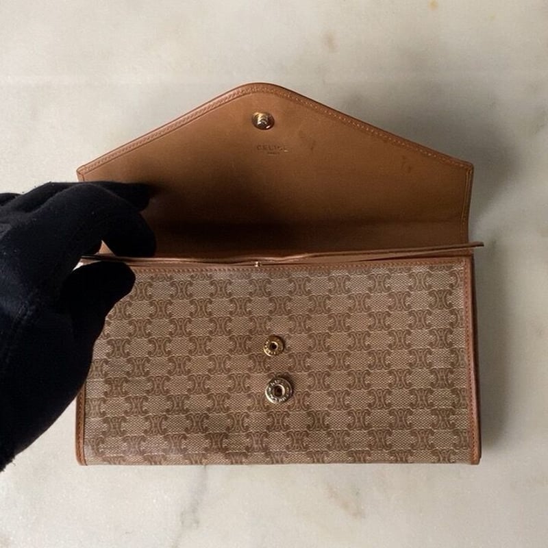CELINE オールドセリーヌ マカダム Wレターフラップ ロング CELINE オールドセリーヌ マカダム Wレターフラップ ロング