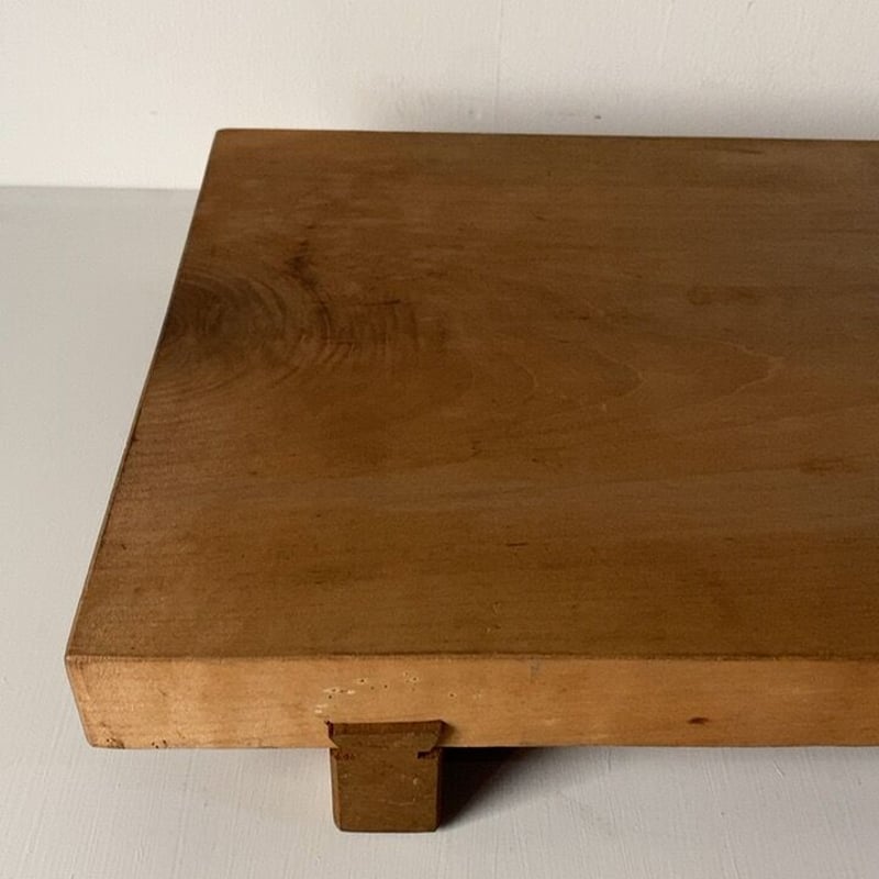 足付きまな板 高級無垢材一枚板 鎌ほぞ継加工 古いまな板 木工