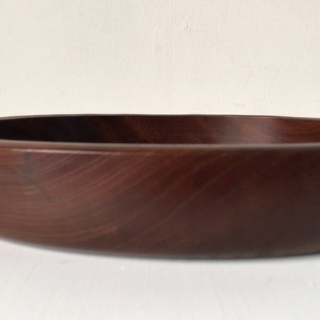 欅 くり抜き盆  木製トレー 33.6cm  お盆  木工品  肉厚  素地   工芸品  民藝