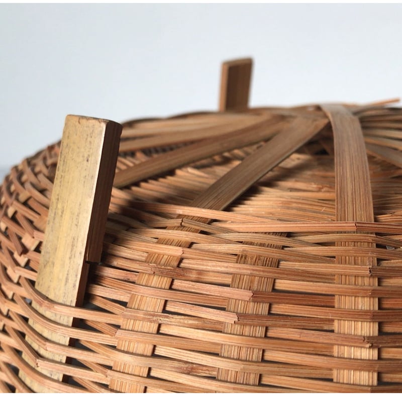 天然素材　籠　脚付き 水切り 竹籠 野菜・果物用 1人暮らし食器 足付き洗い物カゴ 天然素材