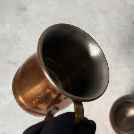 COPPER100 HOMEWARE コッパー100ホームウェア 新光金属  純銅マグカップ2個セット 340ml  S-588  ビアマグ 銅マグ コップ  中古品