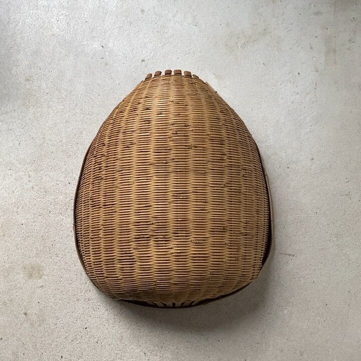 伝統工芸品すず竹片口ざる大中2点45cm 39cm