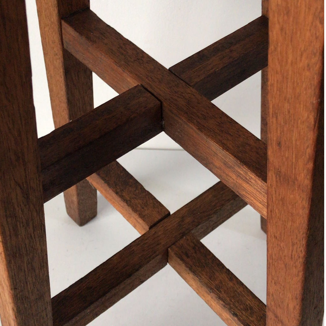 木製無垢 ヴィンテージ スツール アンティーク 古い丸椅子 高めの