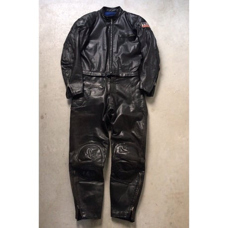 KADOYA  カドヤ   70sヴィンテージ モーターサイクルレザースーツ  セパレート ライダースジャケット  レザーパンツ ワッペン有  オールドカドヤ  made in  JAPAN  