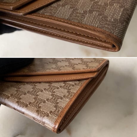CELINE  オールドセリーヌ  マカダム  Wレターフラップ  ロングウォレット 長財布