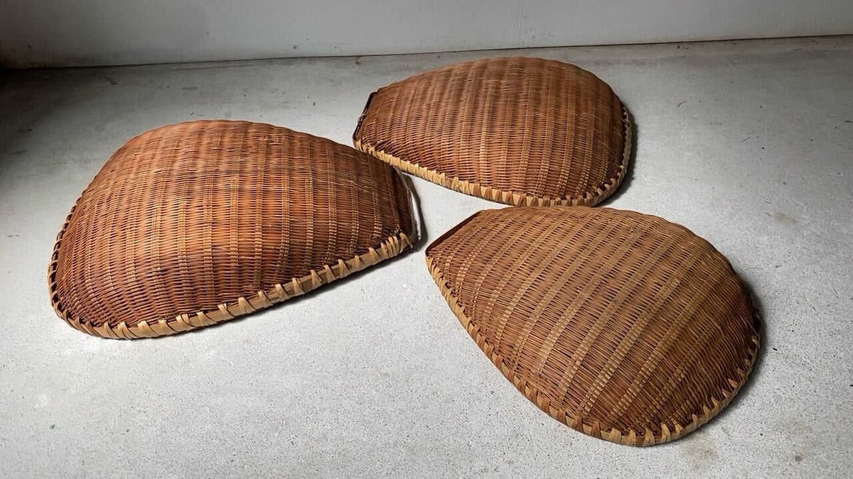 片口ざる 入れ子3点セット ヴィンテージ 箕ざる 竹編みザル 竹 片口ざる 入れ子3点セット ヴィンテージ 箕ざる 竹編みザル 竹